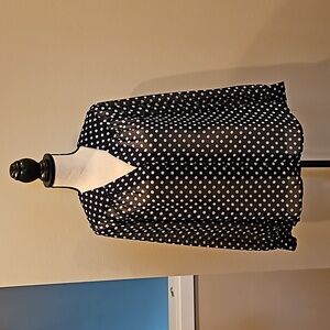 Belletrix Teal and Navy Blouse. S